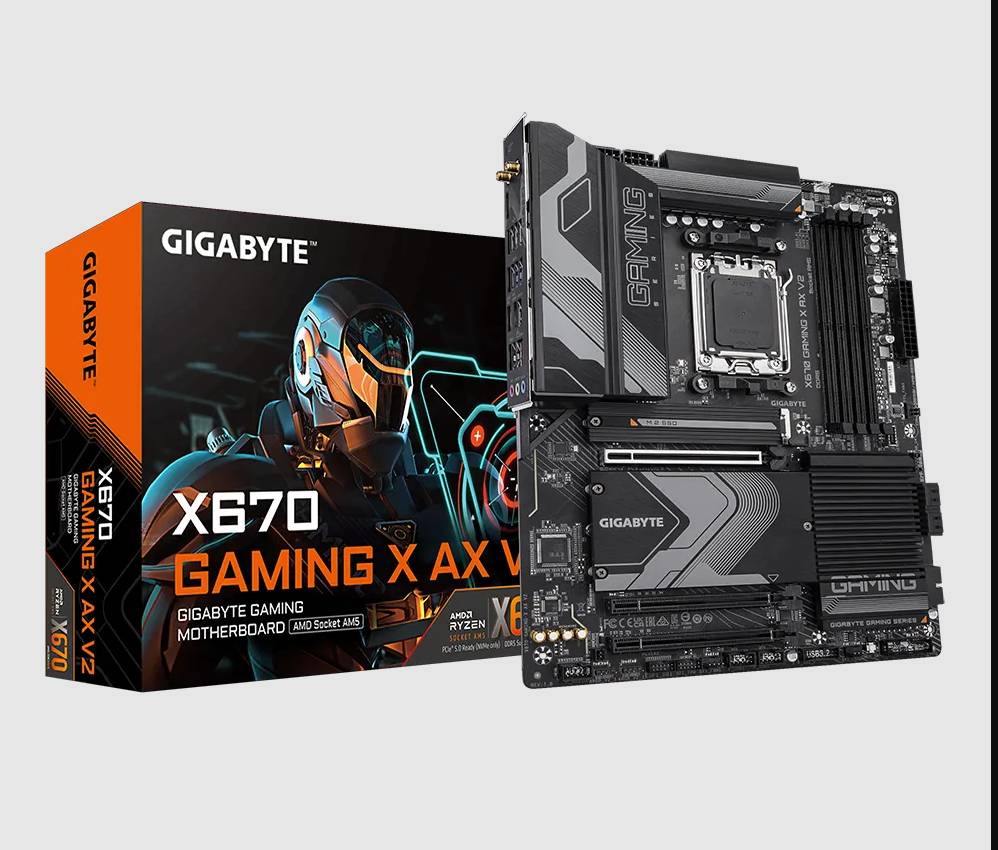  X670 ATX Motherboard: AM5 Socket For AMD Ryzen 7000/8000 Series Processors<BR>4x DDR5, 4x SATA 6Gb/s, PCIe 4.0, 1x M.2 Gen5 + 3x M.2 Gen4, USB 3.2, 2.5GbE LAN, Wi-Fi 6E + Bluetooth 5.3, Realtek HD 7.1 Audio, 1x HDMI  